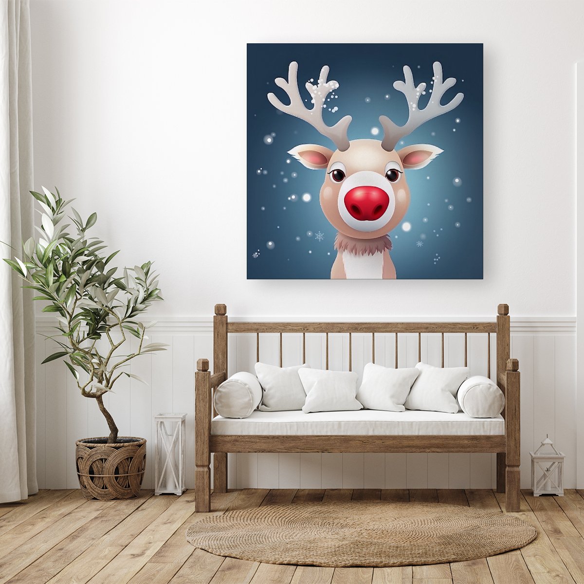 Rudolph With His Red Nose Canvas