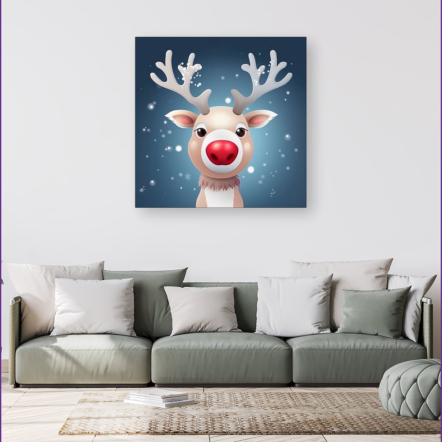 Rudolph With His Red Nose Canvas