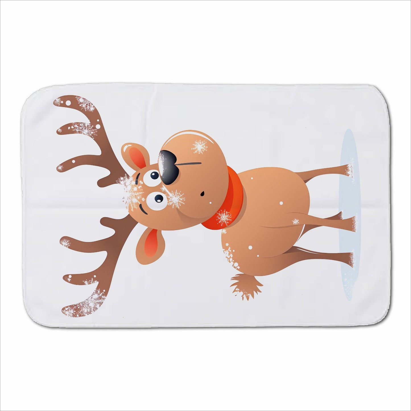 Reindeer In A Scarf Sherpa Blanket