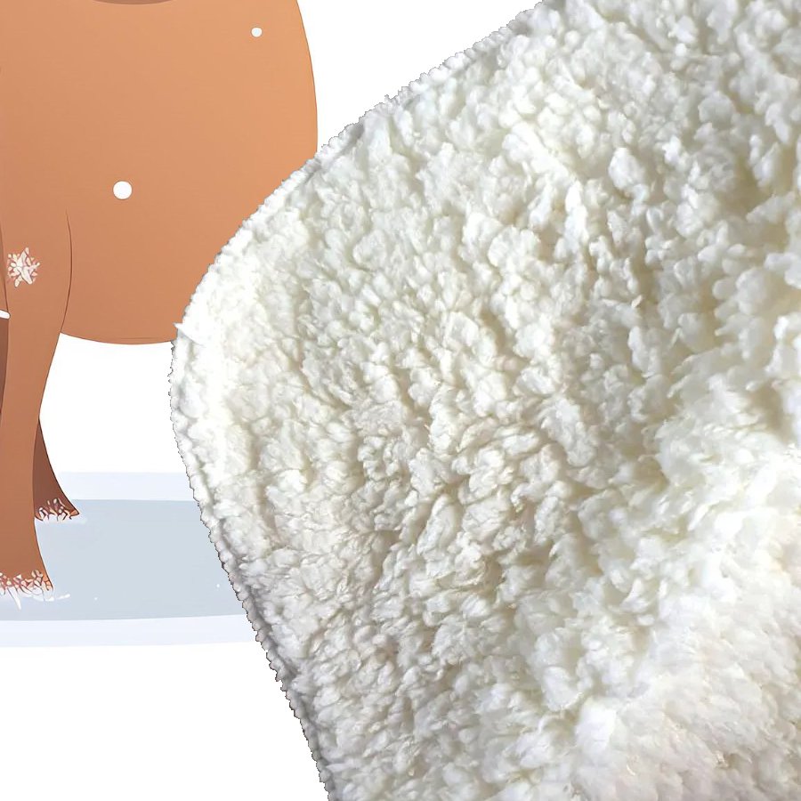Reindeer In A Scarf Sherpa Blanket