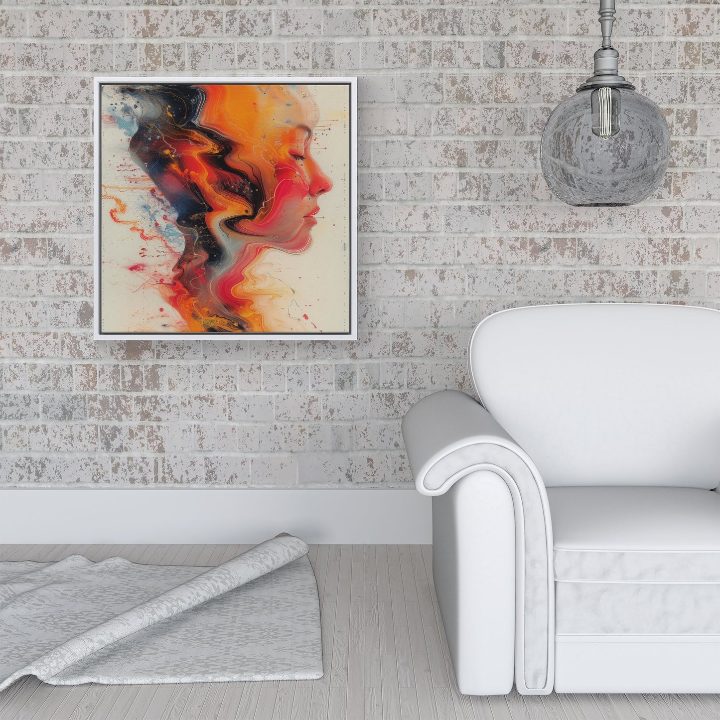Geometric Vibrance Framed Canvas