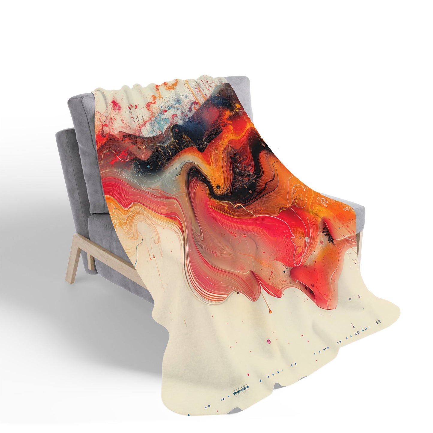 Geometric Vibrance Sherpa Blanket