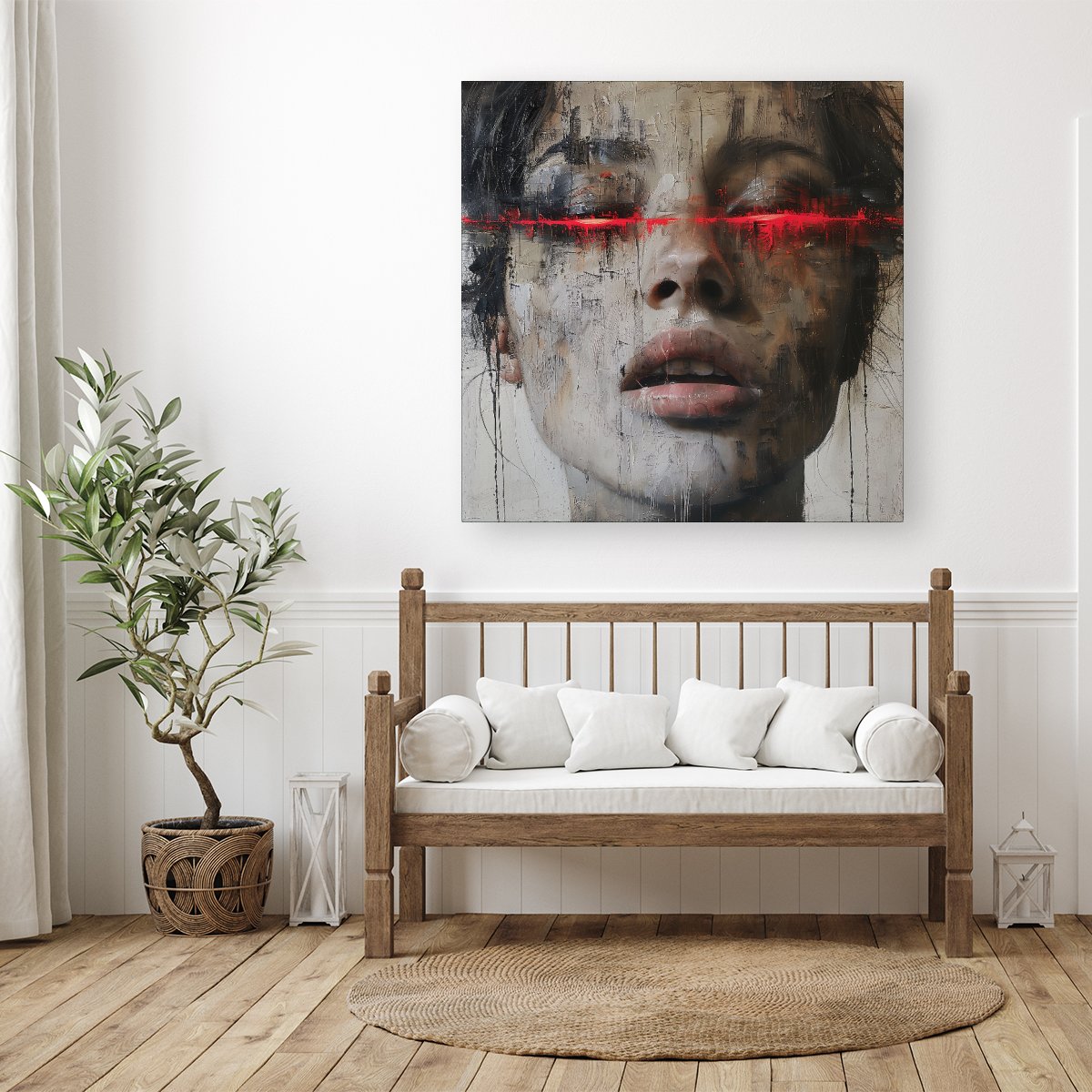 Abstract Face In Motion Canvas
