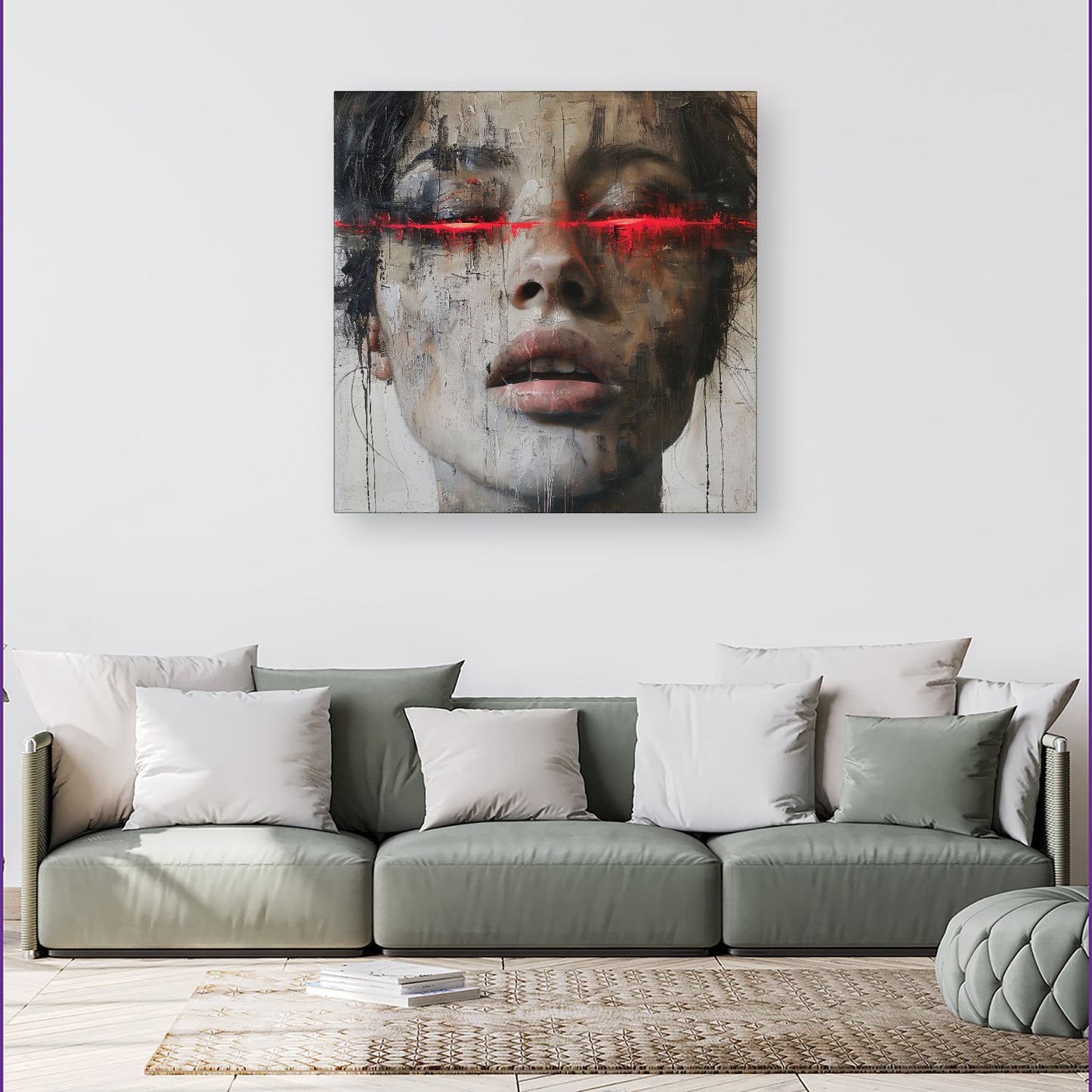 Abstract Face In Motion Canvas