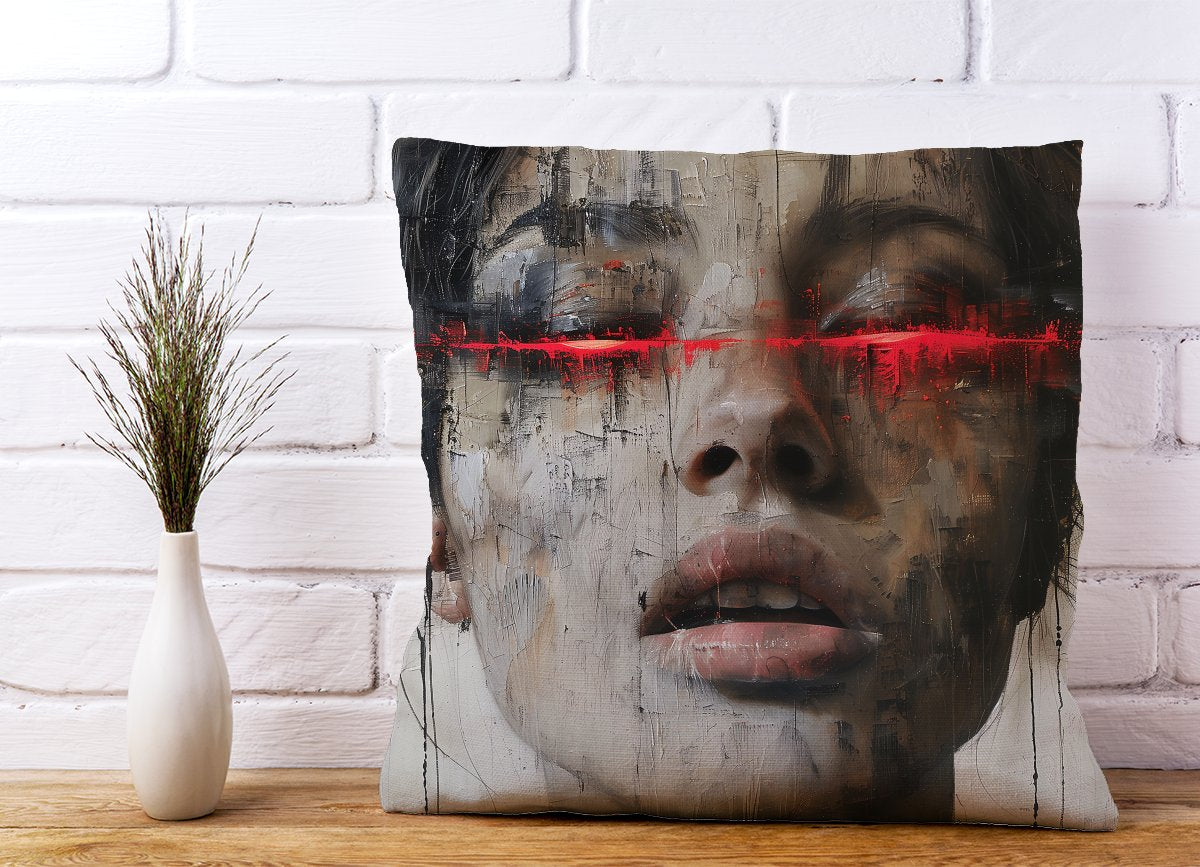 Abstract Face In Motion Cushions