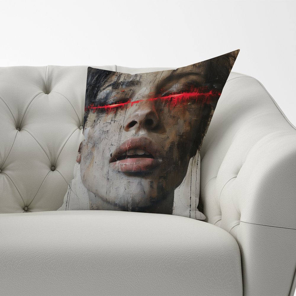 Abstract Face In Motion Cushions
