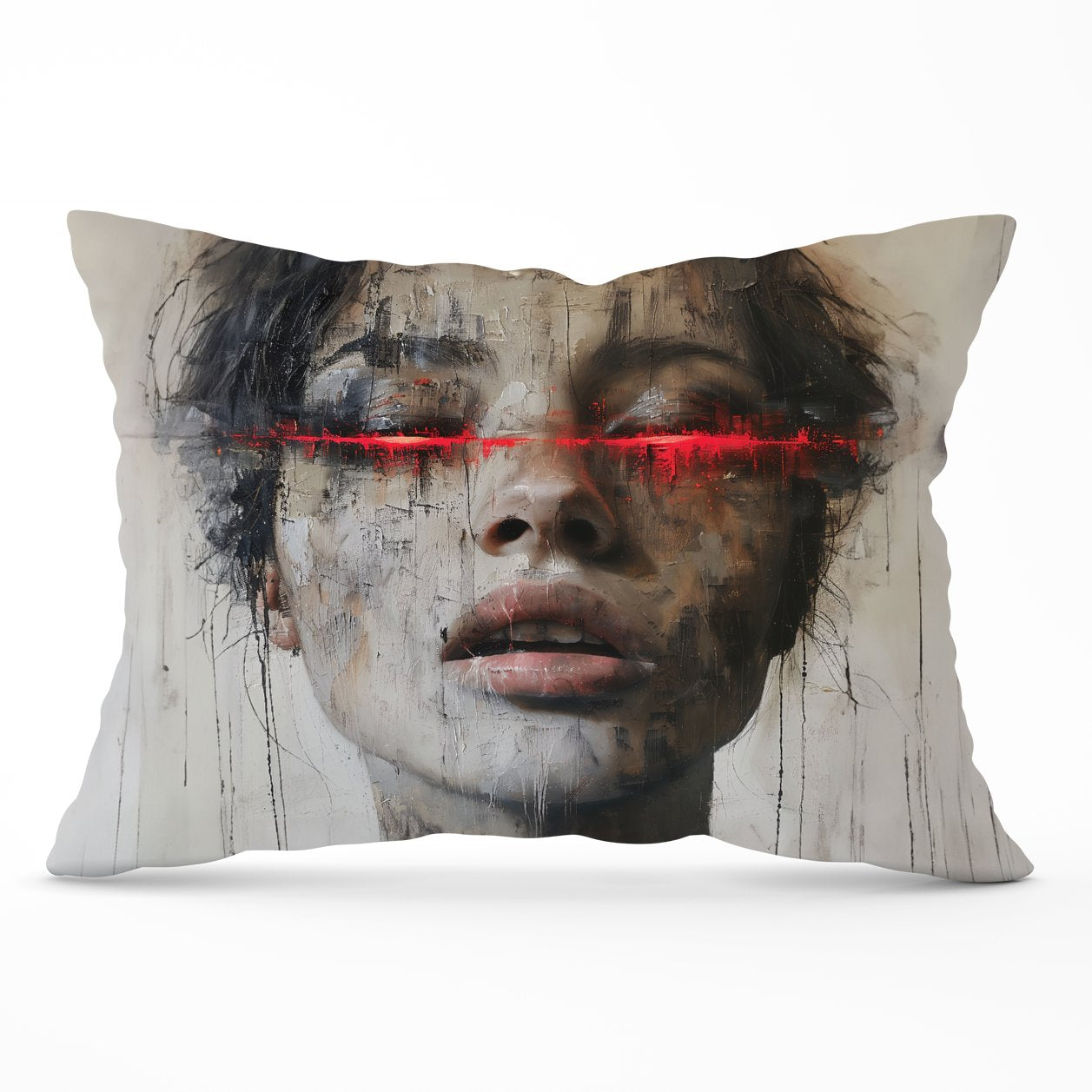 Abstract Face In Motion Cushions
