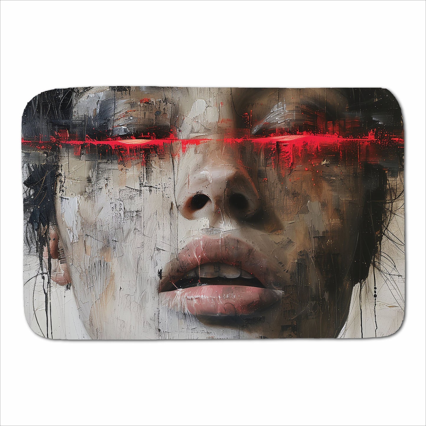 Abstract Face In Motion Sherpa Blanket