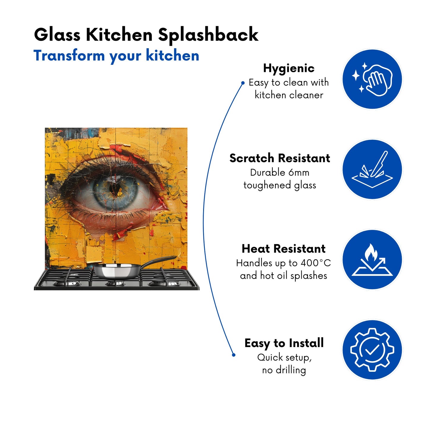 Ethereal Gaze Kitchen Splashback