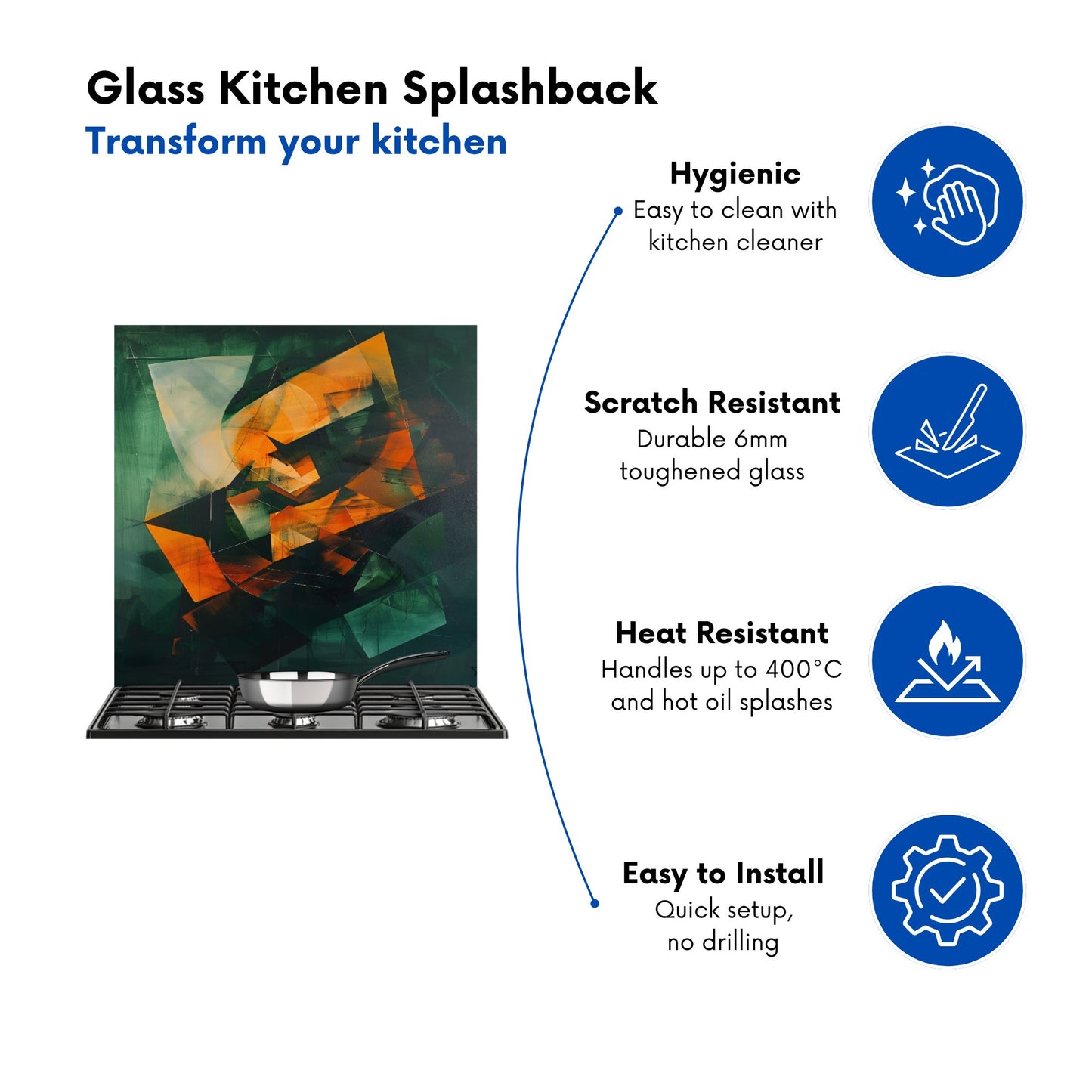 Sharp Triangles Kitchen Splashback