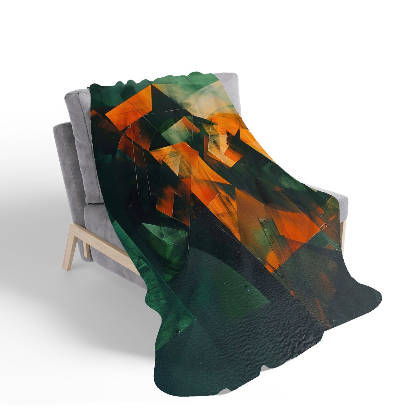 Sharp Triangles Sherpa Blanket