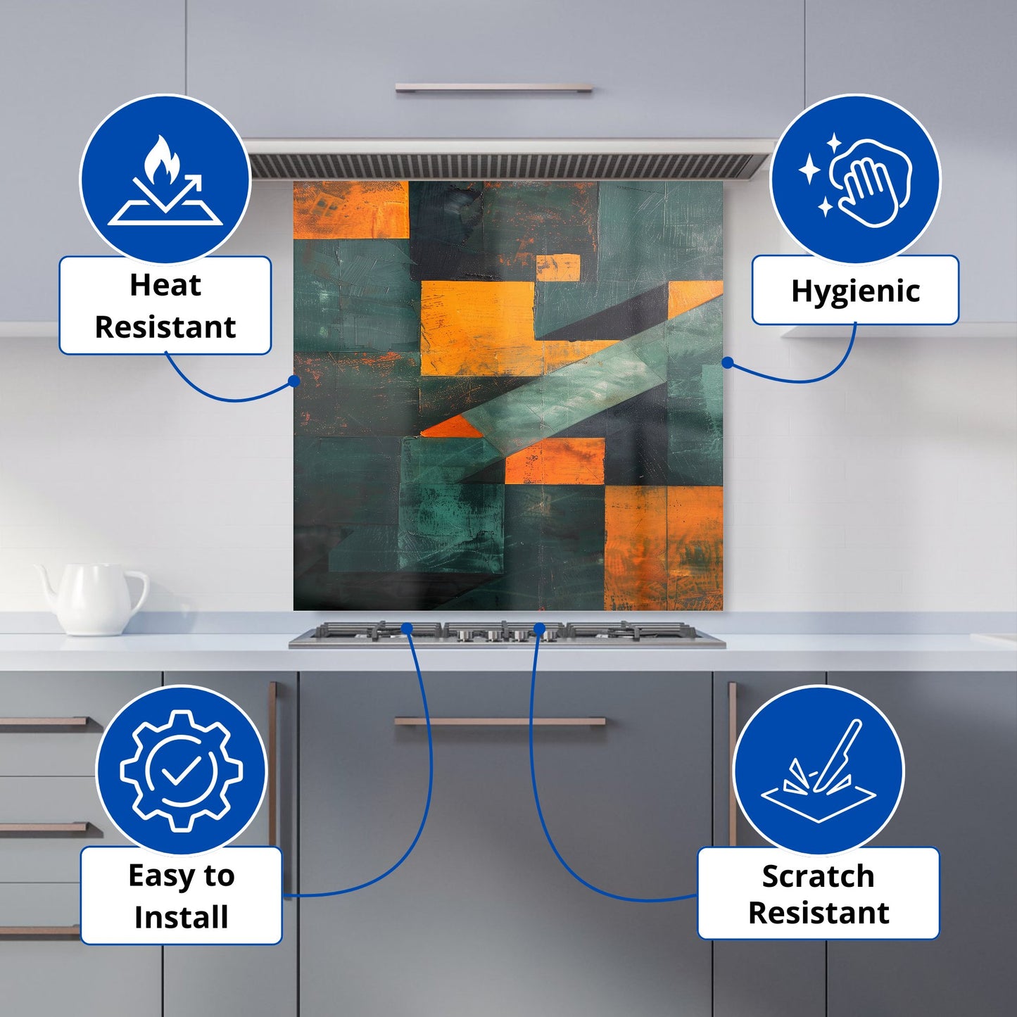 Dynamic Angles Kitchen Splashback
