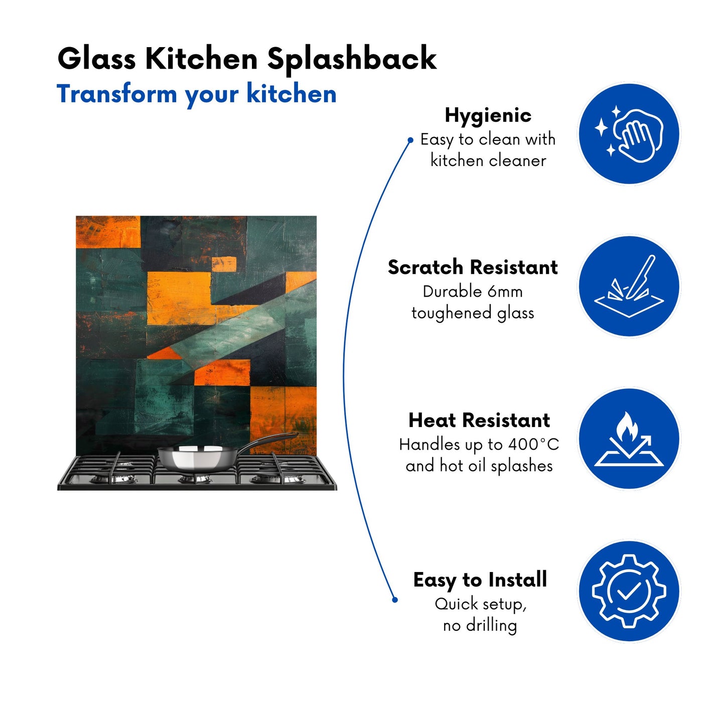 Dynamic Angles Kitchen Splashback