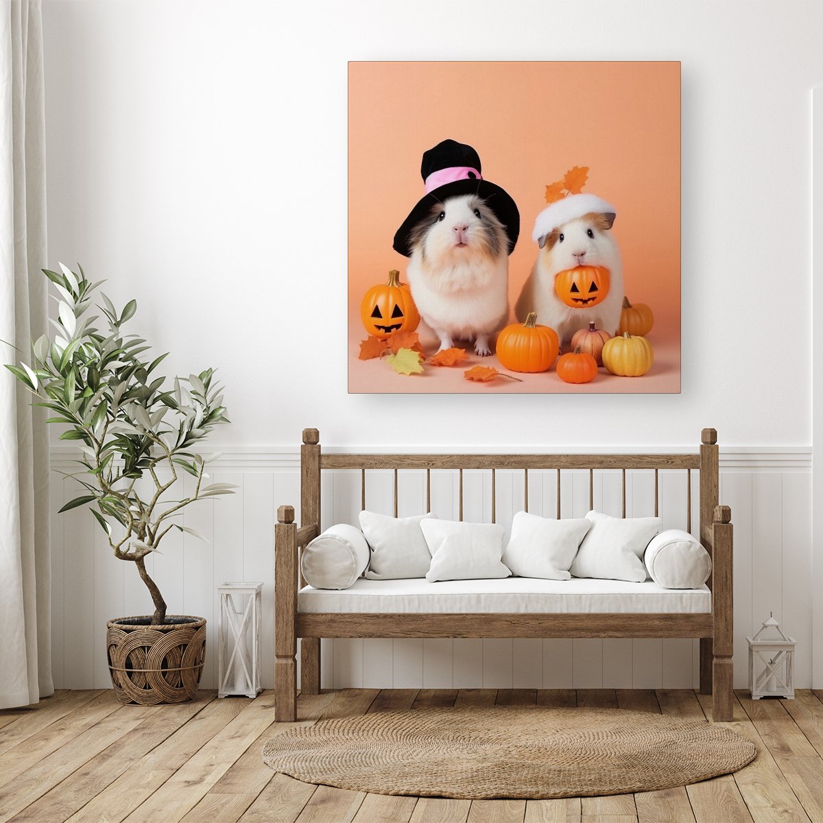 Trick Or Treating Guinea Pigs Canvas