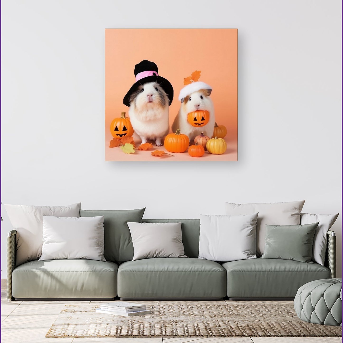 Trick Or Treating Guinea Pigs Canvas