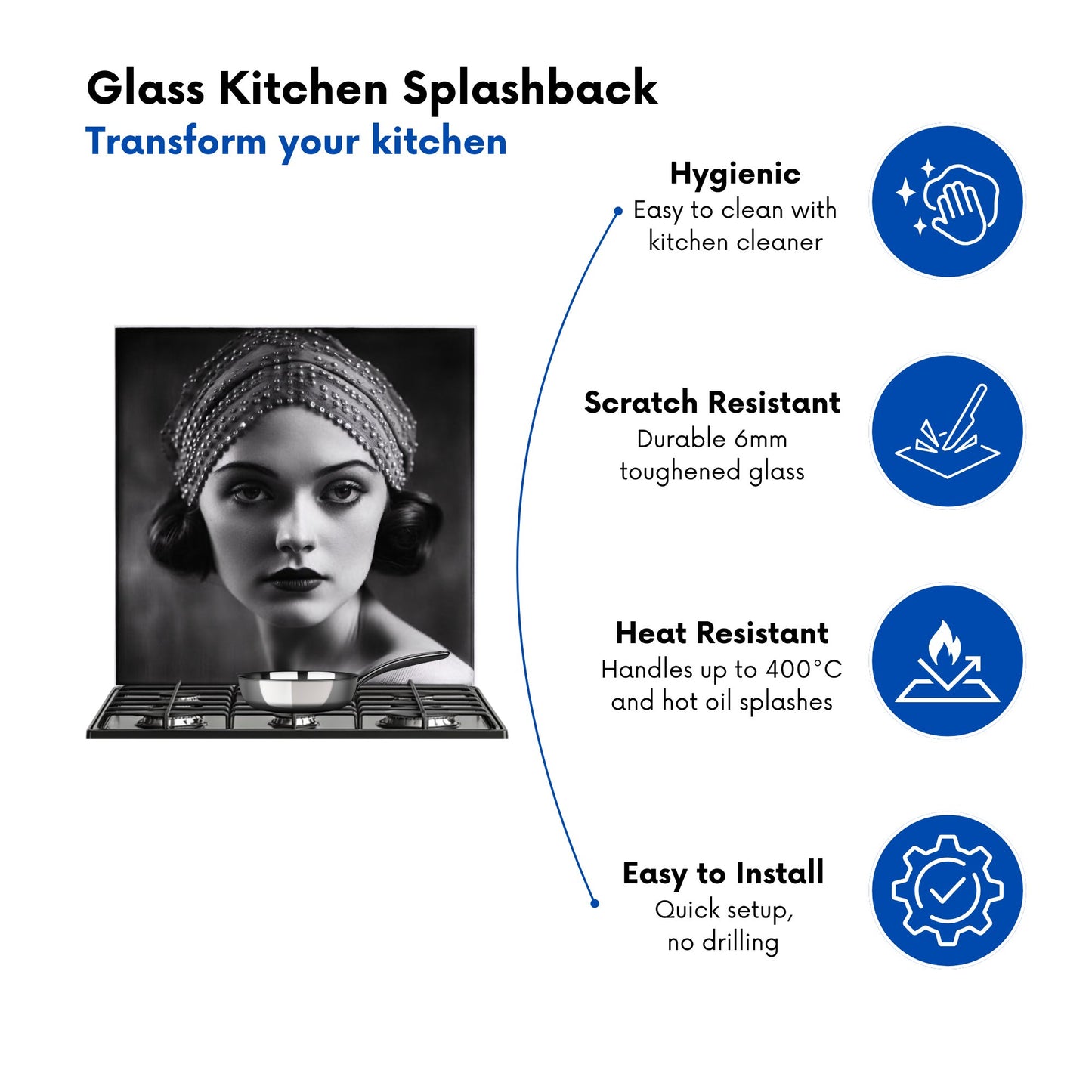 Edwardian Ballerina Portrait Kitchen Splashback