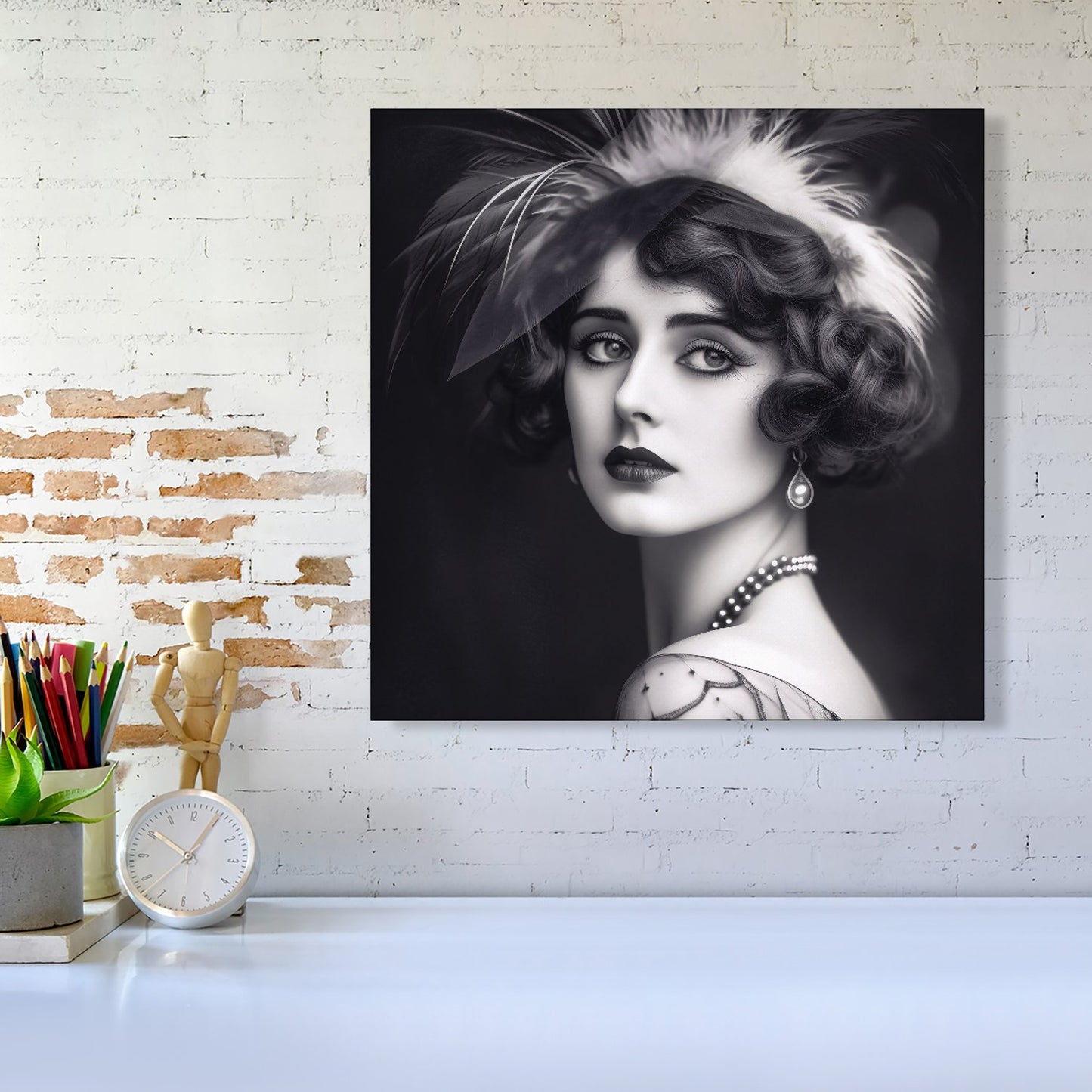 Glamorous Edwardian Showgirl Canvas