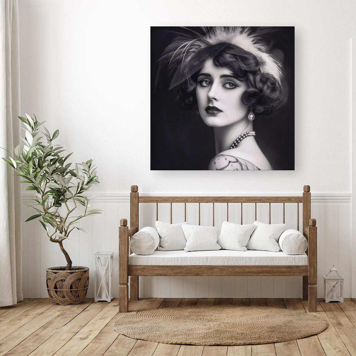 Glamorous Edwardian Showgirl Canvas