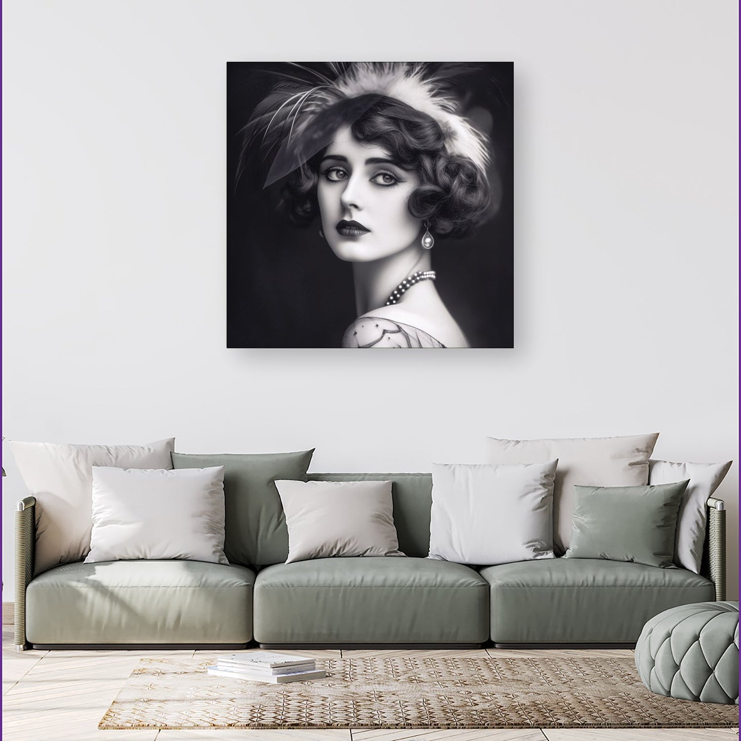 Glamorous Edwardian Showgirl Canvas
