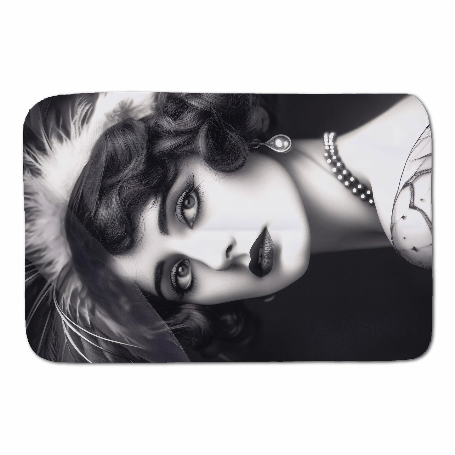 Glamorous Edwardian Showgirl Sherpa Blanket
