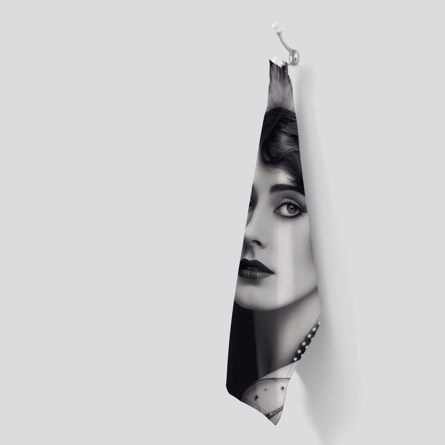 Glamorous Edwardian Showgirl Tea Towel
