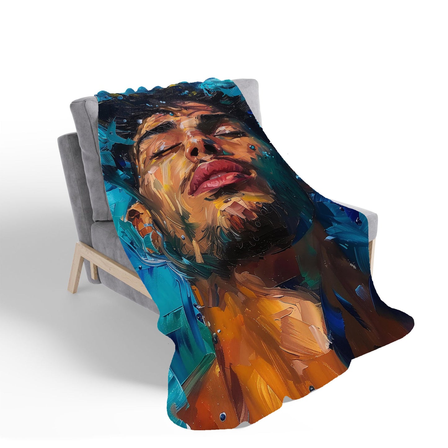 Vivid Serenity Sherpa Blanket