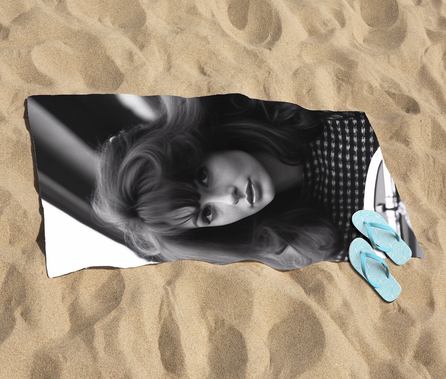 1960 Riding Out Beach Towel