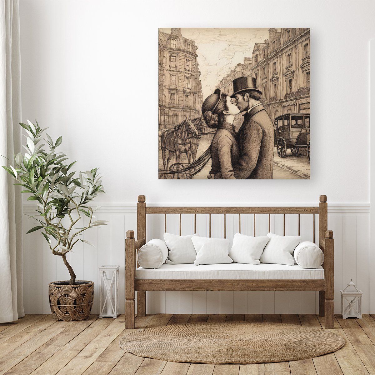 Sharing A Kiss Canvas