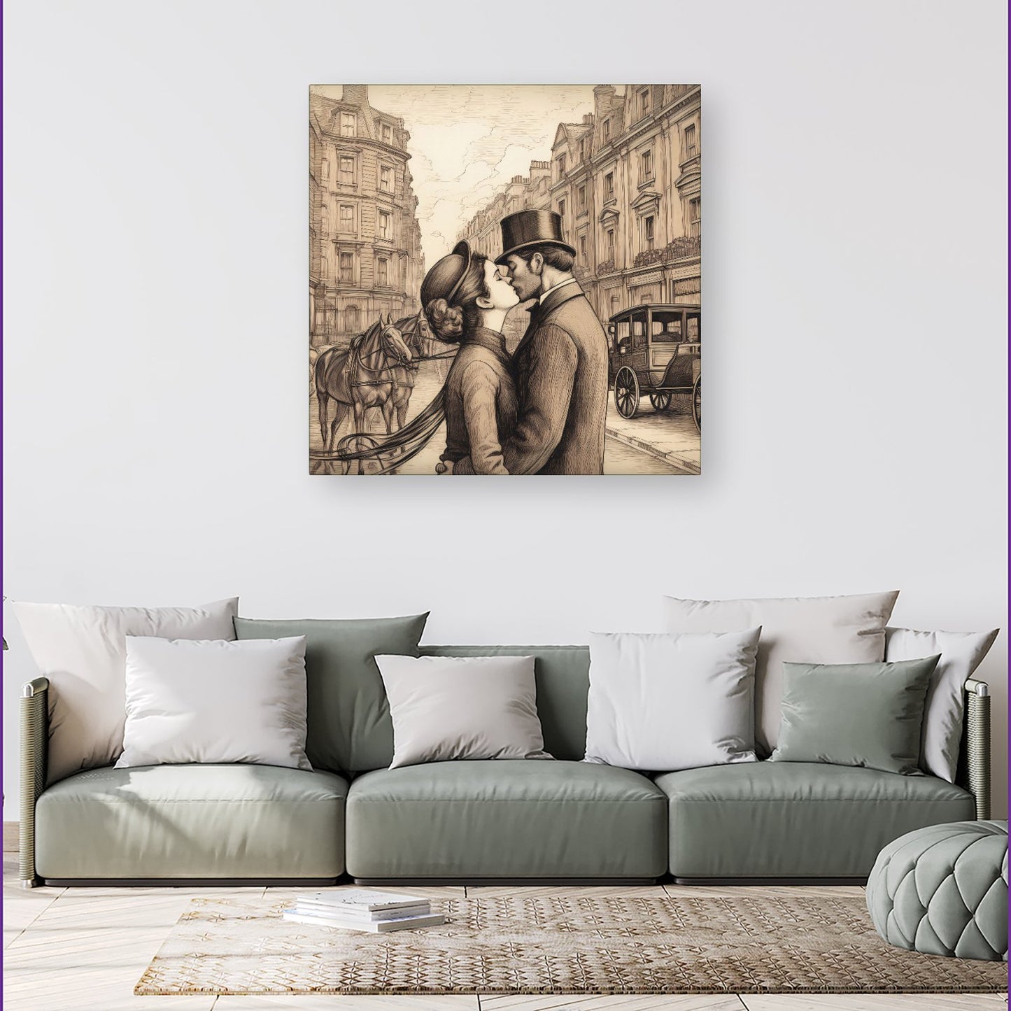 Sharing A Kiss Canvas