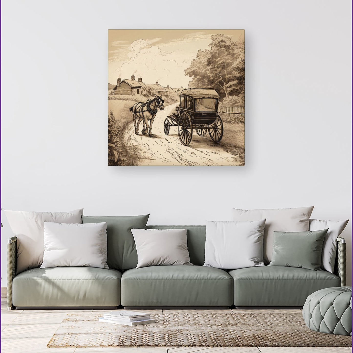 A Horse And His Cart Canvas