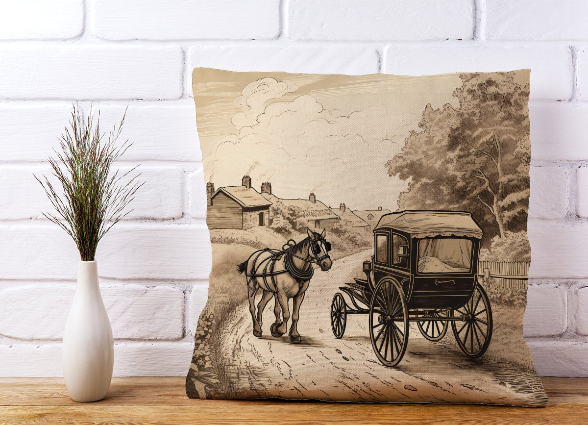 A Horse And His Cart Cushions