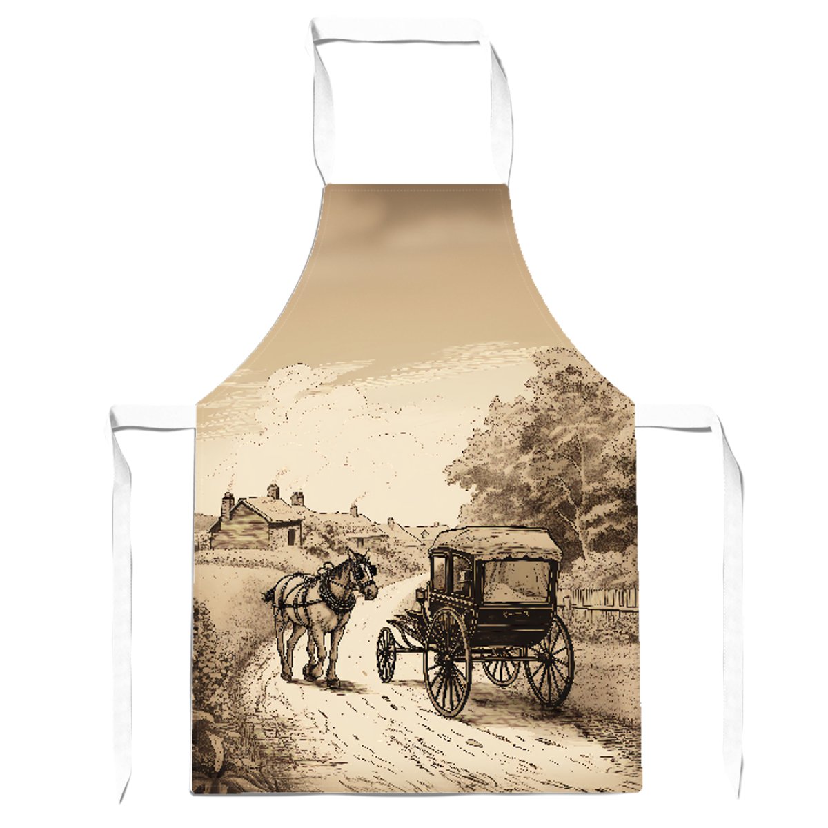 A Horse And His Cart Apron