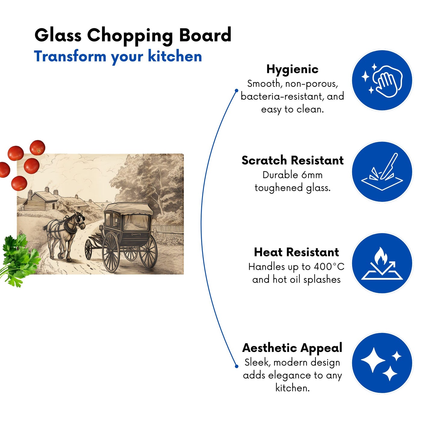 A Horse And His Cart Chopping Board