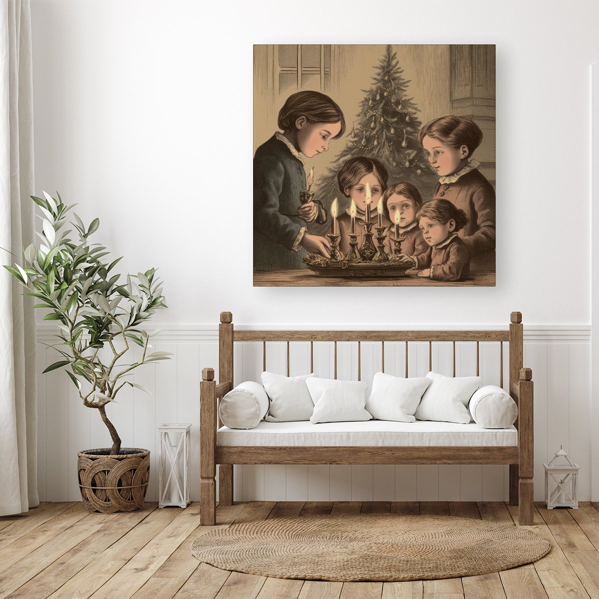 Christmas Candles Canvas