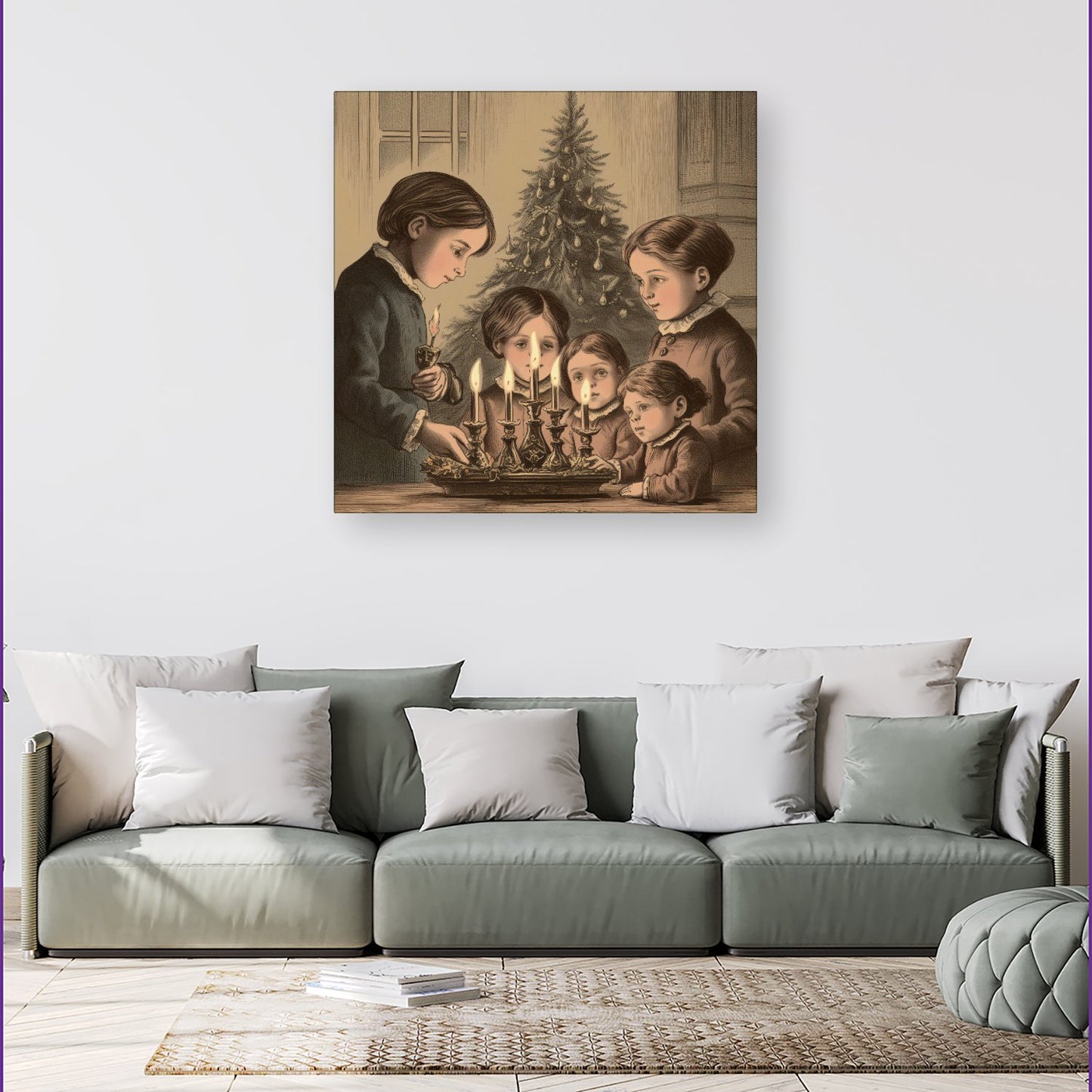 Christmas Candles Canvas