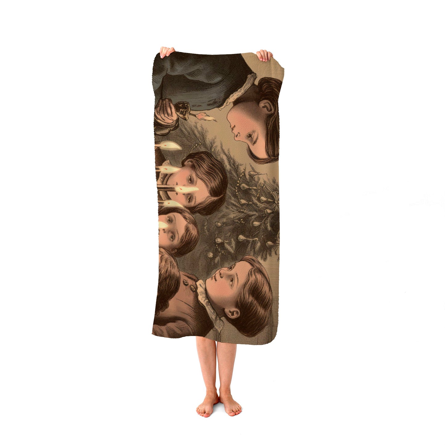 Christmas Candles Beach Towel