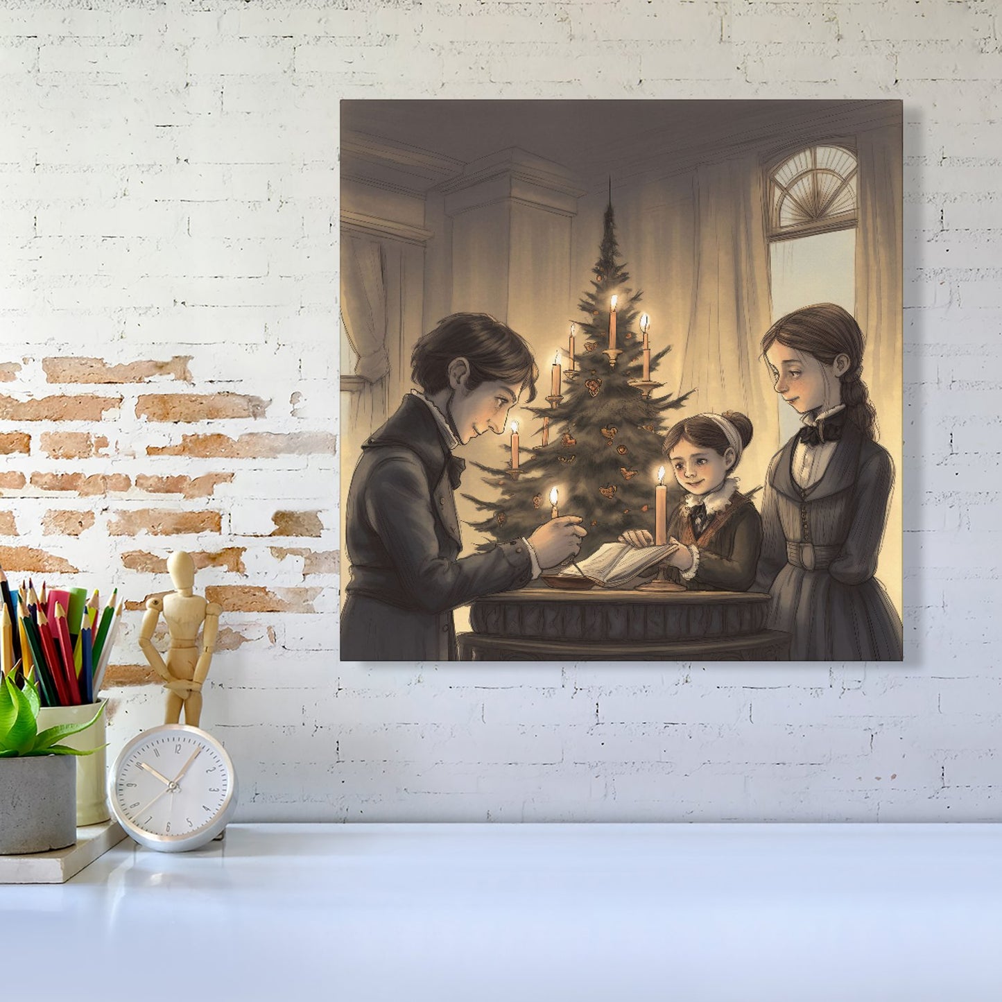 Lighting The Candles Canvas