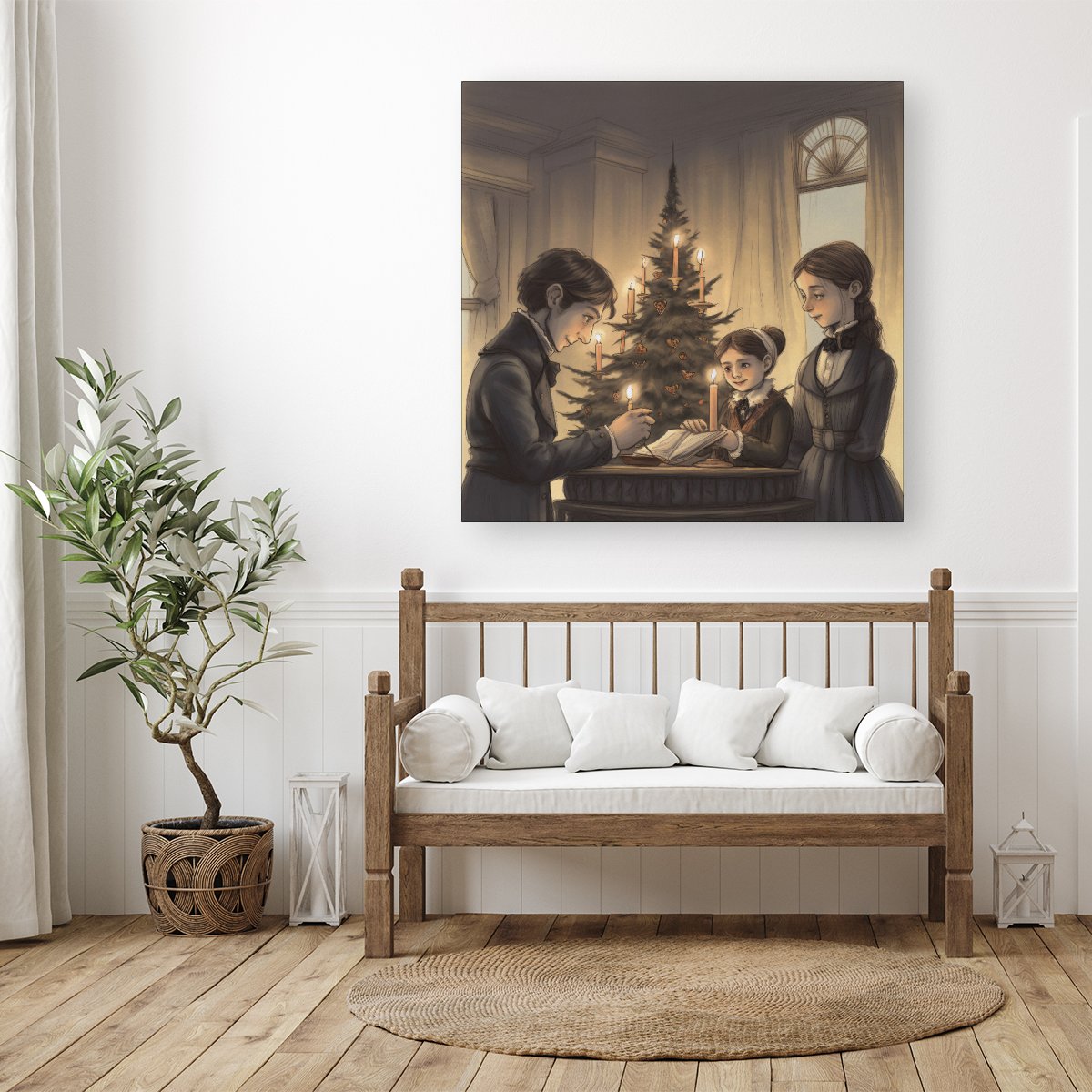 Lighting The Candles Canvas