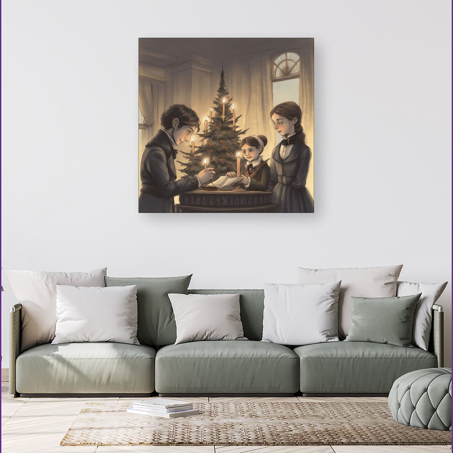 Lighting The Candles Canvas