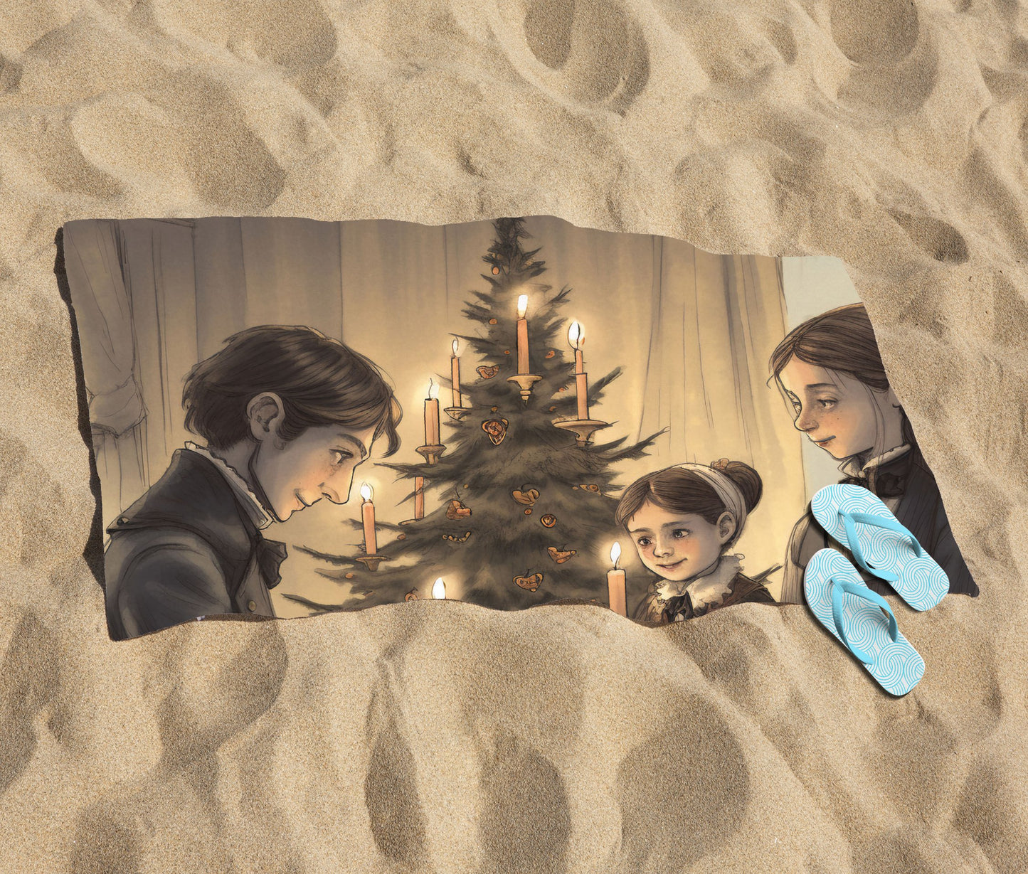 Lighting The Candles Beach Towel