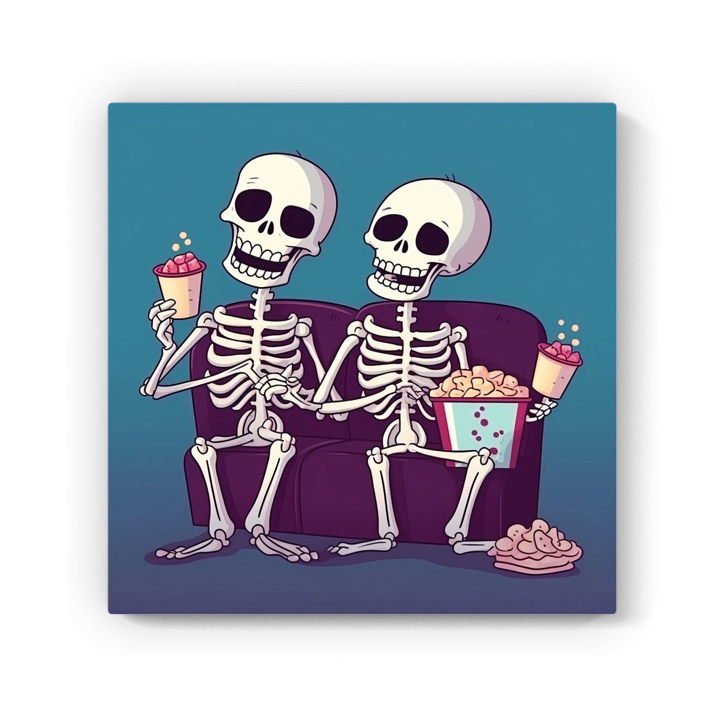 Skeletons At The Cinema Canvas