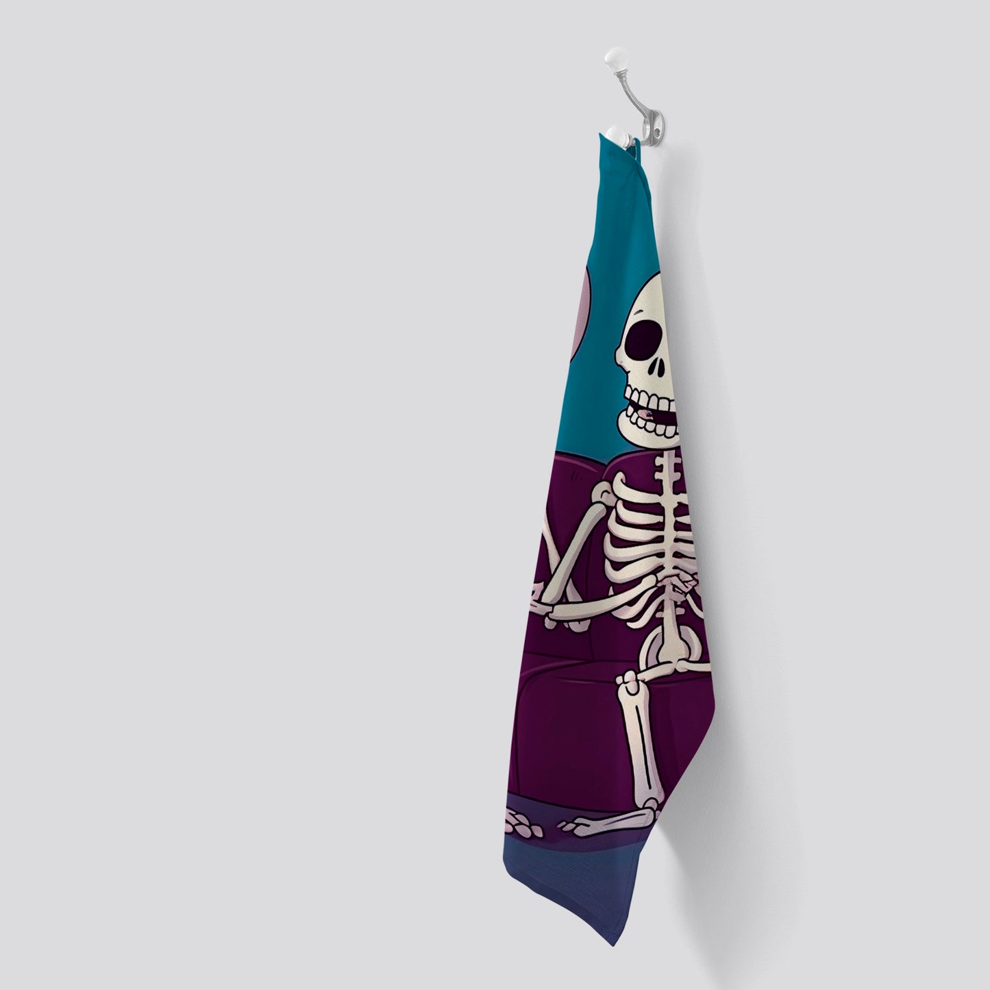 Skeletons At The Cinema Tea Towel