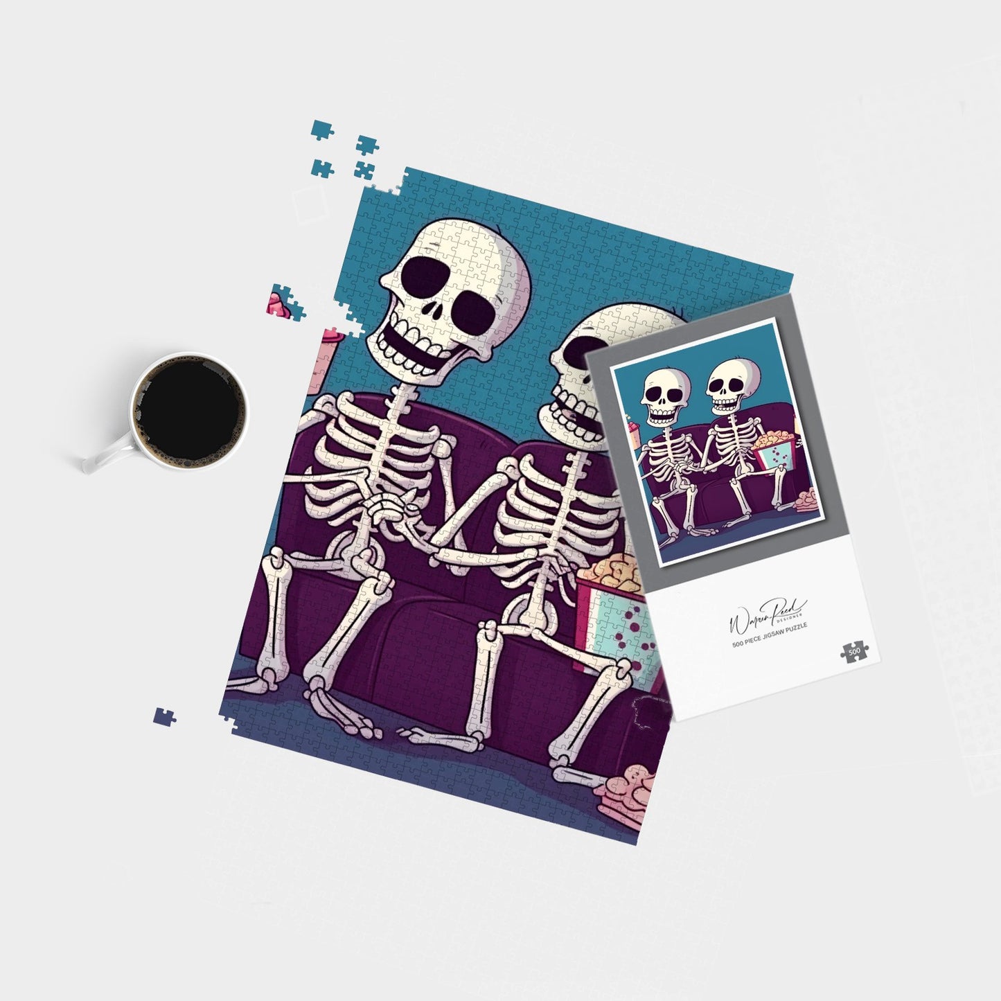 Skeletons At The Cinema Jigsaw Puzzle