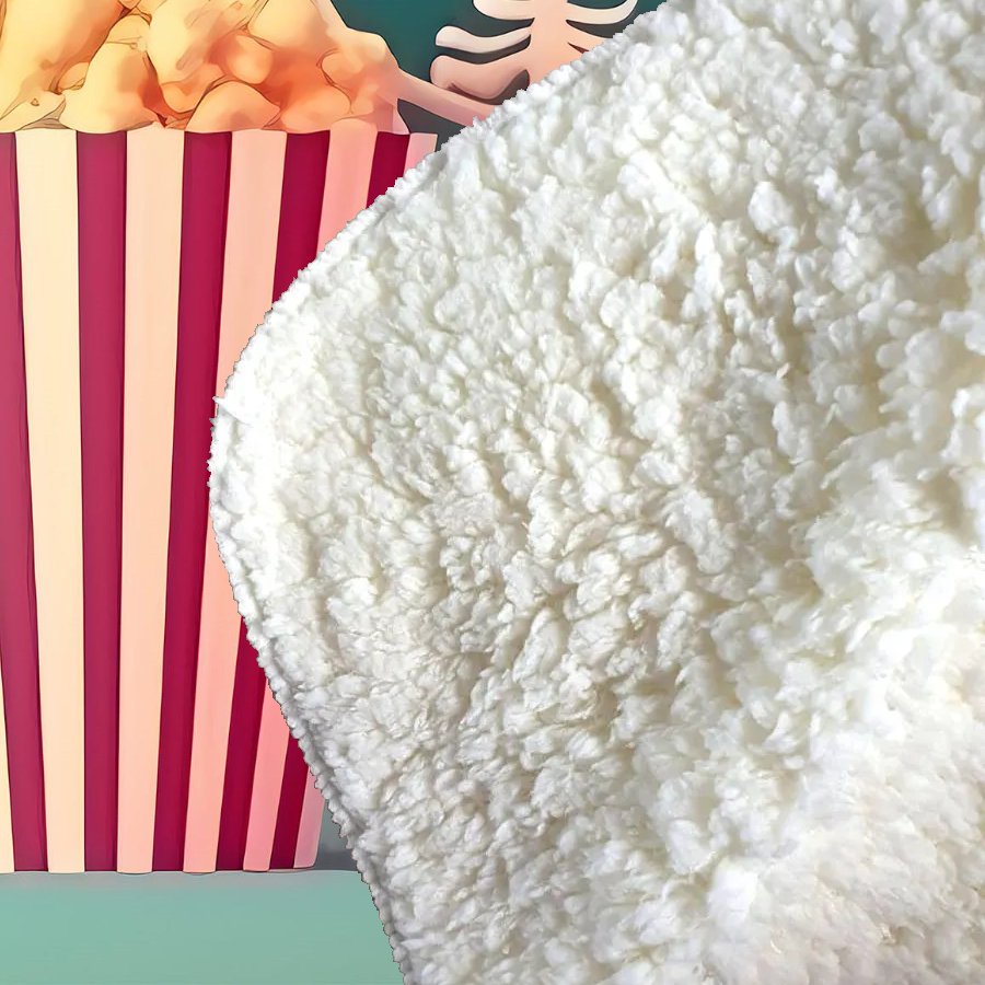 Skeletons With Popcorn Sherpa Blanket
