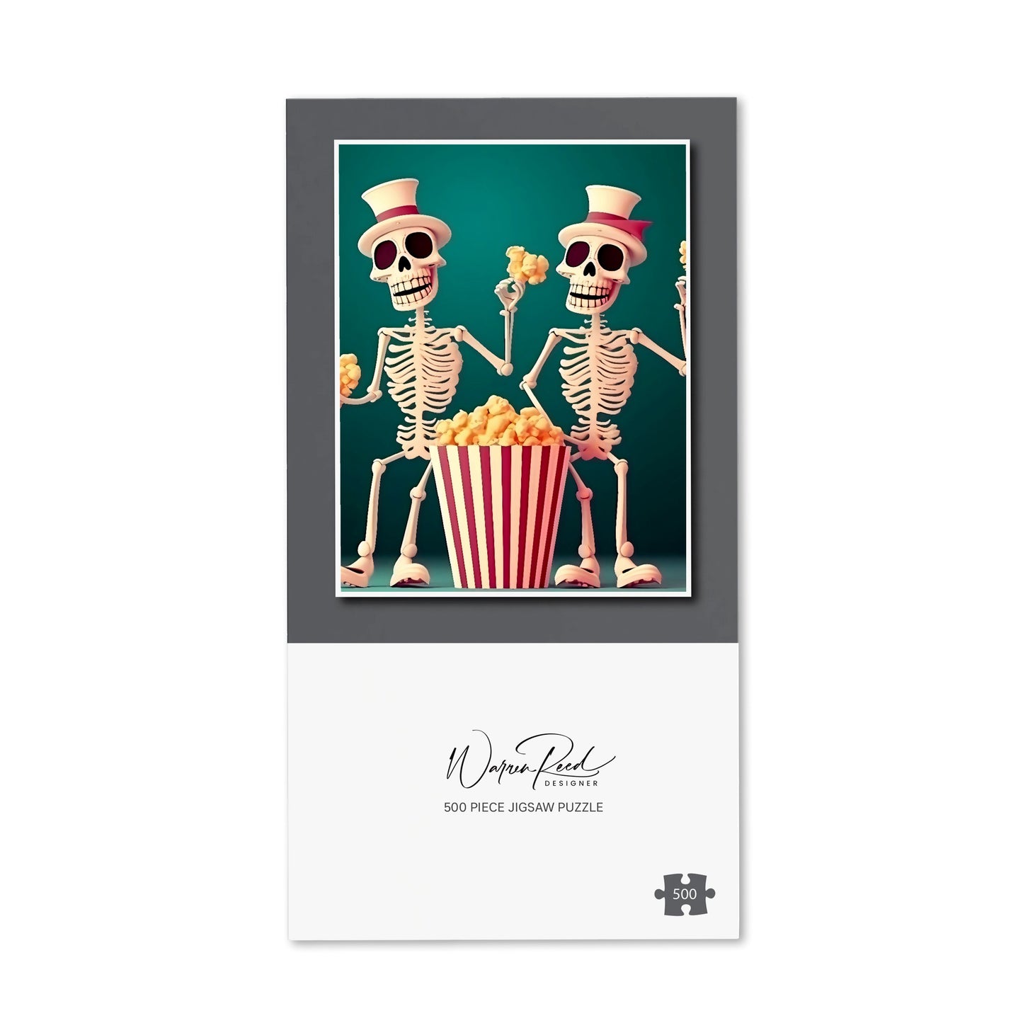 Skeletons With Popcorn Jigsaw Puzzle