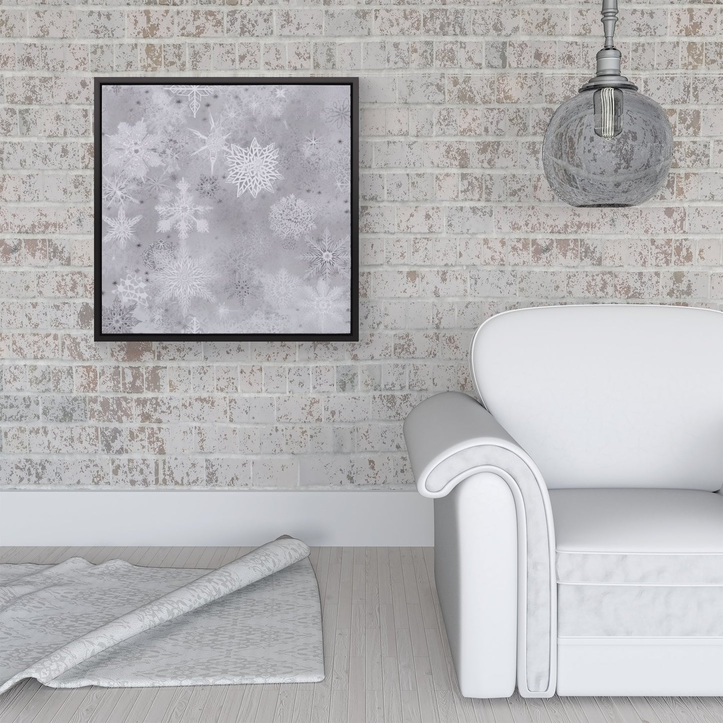 Snowflakes Framed Canvas