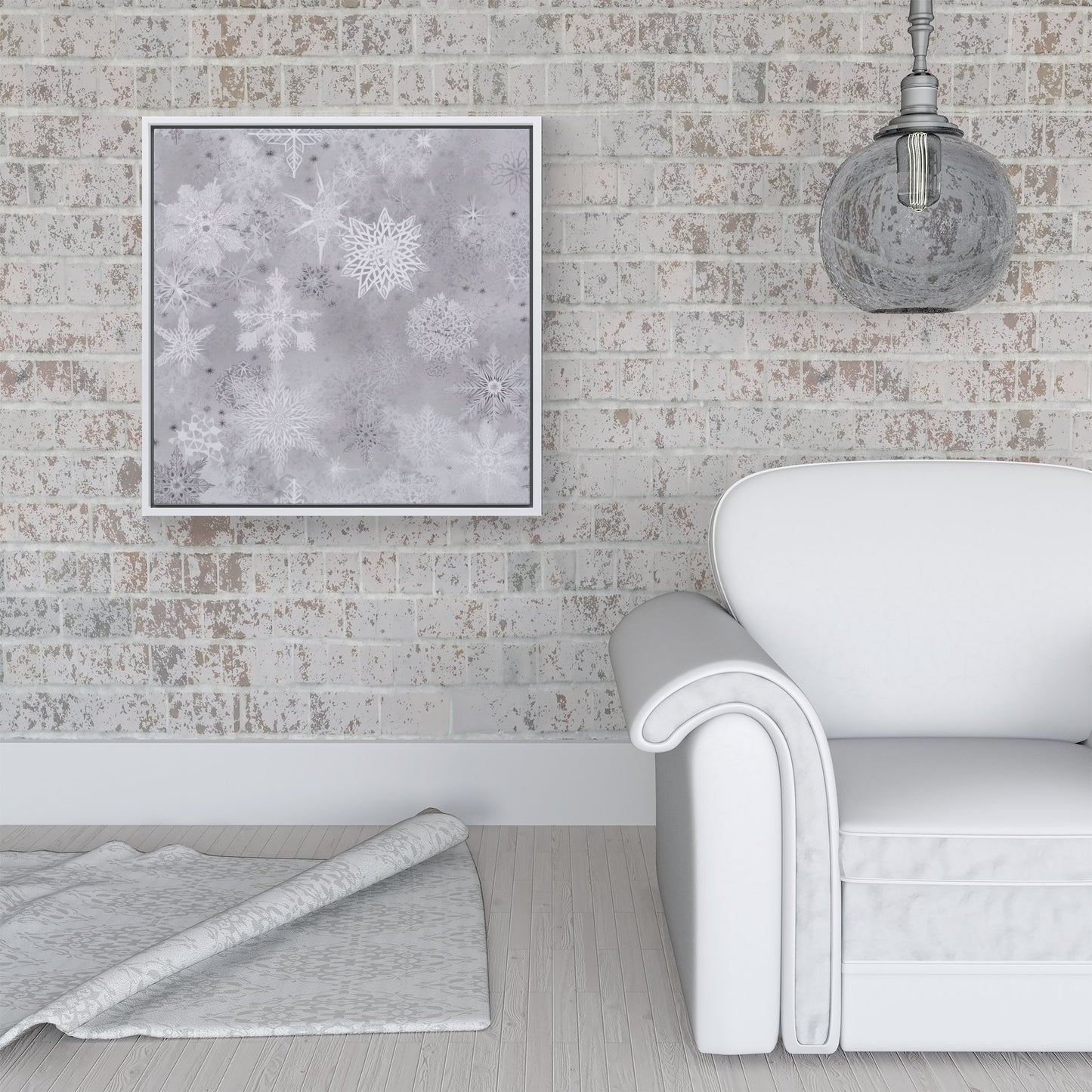 Snowflakes Framed Canvas