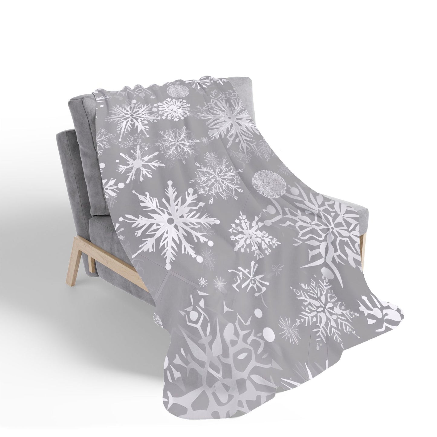Snowflakes Sherpa Blanket