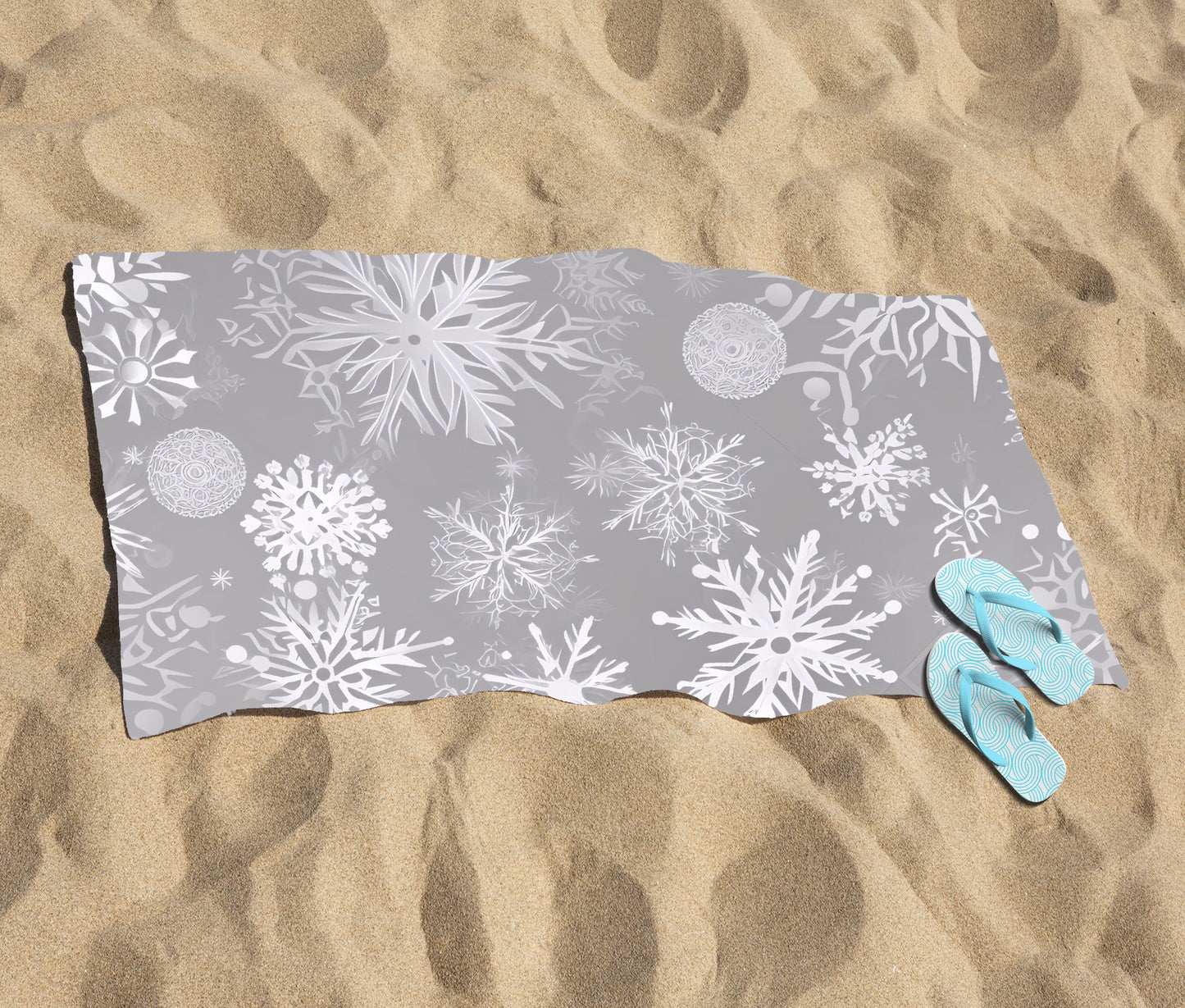 Snowflakes Beach Towel