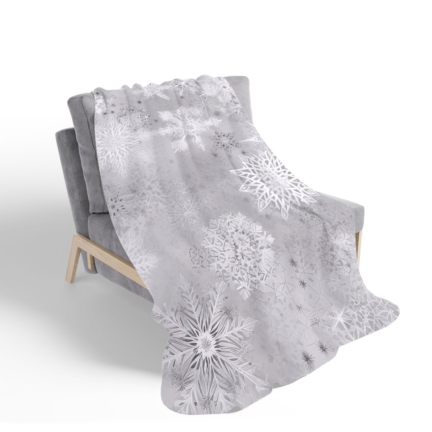 Slowflakes And Ice Sherpa Blanket